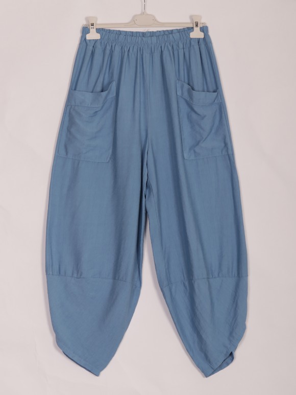 Italian Relaxed Fit Front Pockets Harem Trousers