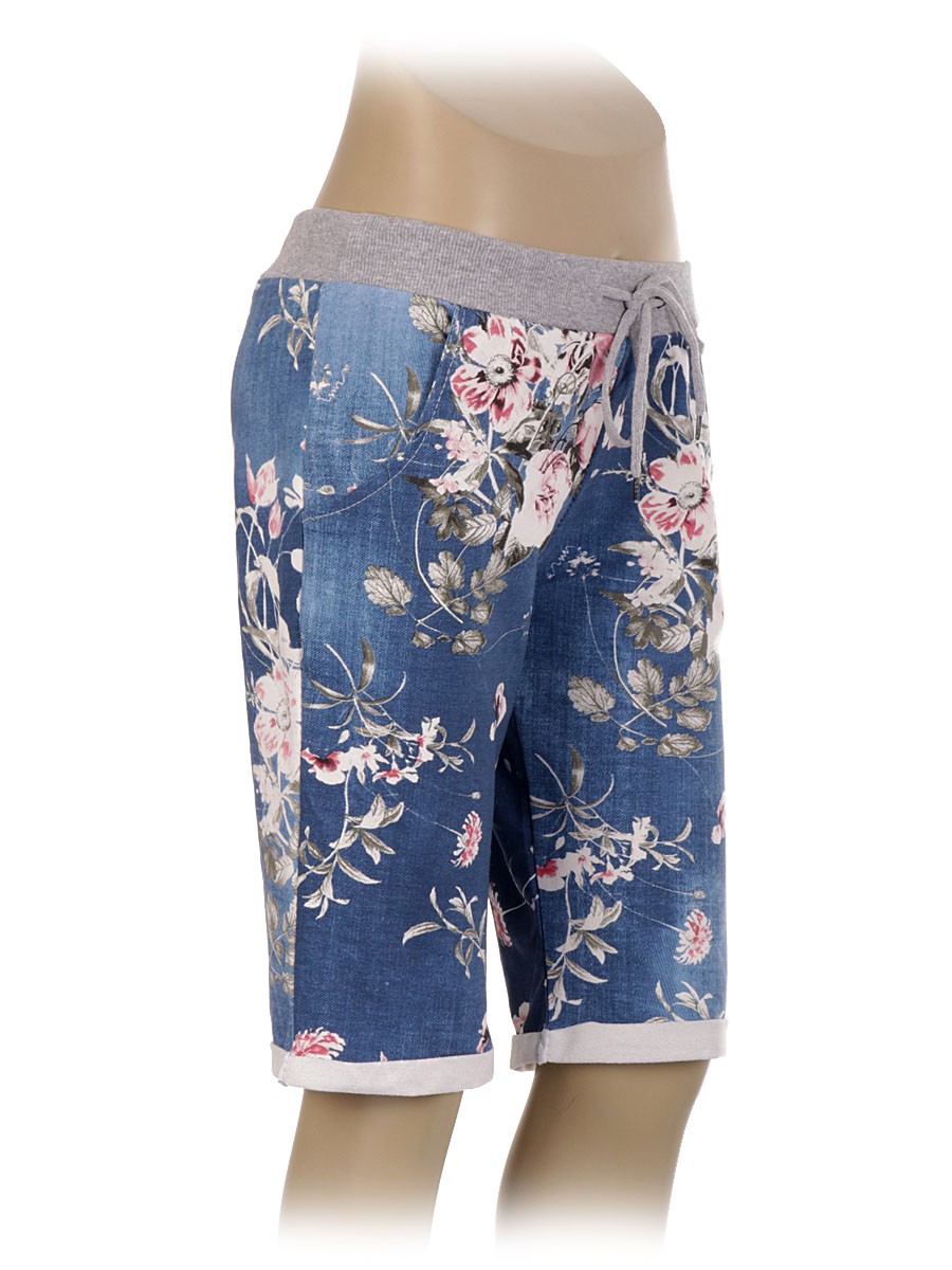 Made In Italy Cotton Printed Shorts