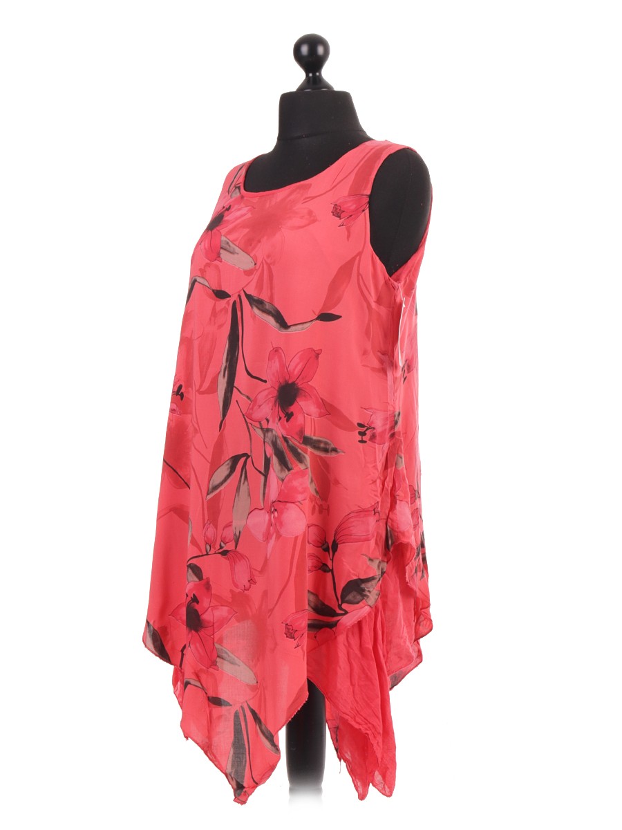 Made In Italy Wholesale Floral Print Quirky Dress